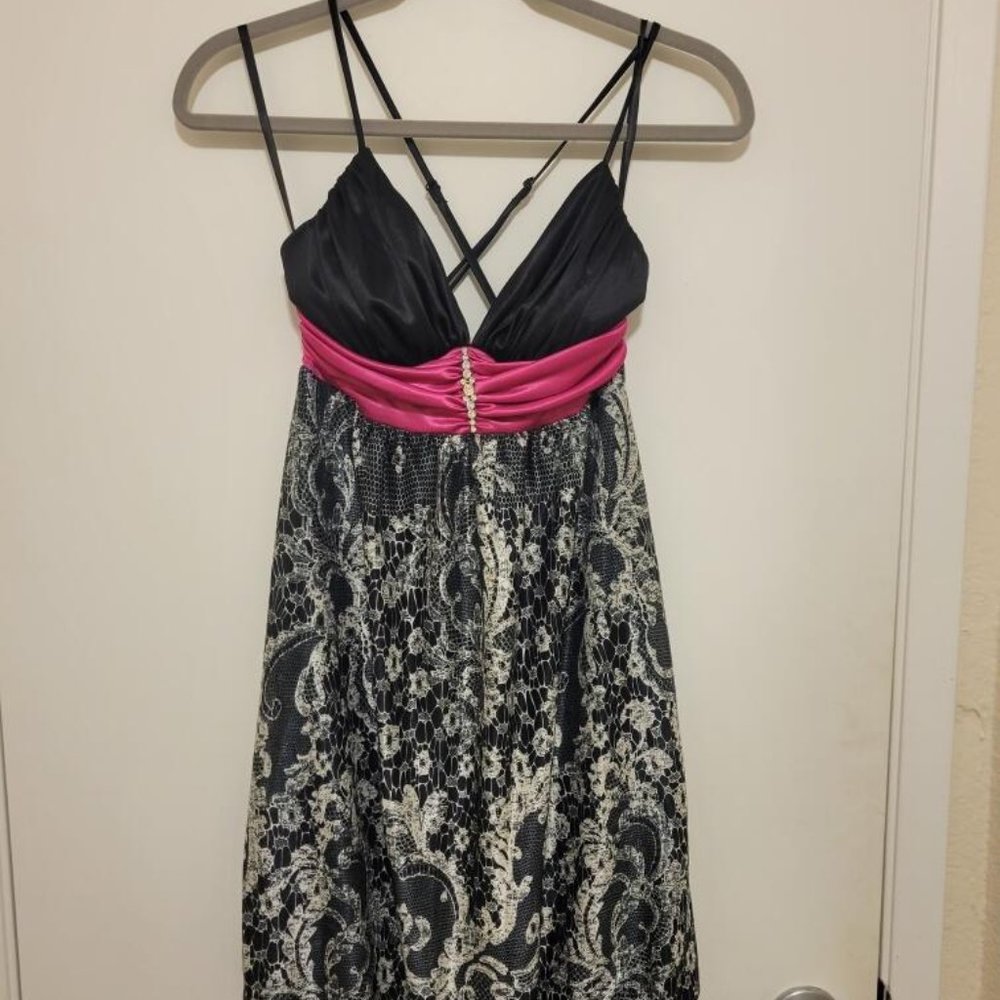 Pink/Black/Snake Print Party Dress Size 5/6